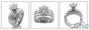 Engagement 2 Ct Round Center 12.5 mm Shank Pave Channel Cubic Zirconia Cz Ring