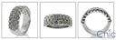 7MM Wide Wedding Band 2 TCW Round Stone Cubic Zirconia Share Prongs 14K White Gold