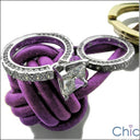 Matching Set 1.5 Princess Center Eternity Style Cubic Zirconia Cz Ring