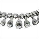 Cubic Zirconia Cz Pear Shape Tear Drop 77 TCW Round Necklace