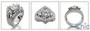 Round 1 Ct Center Channel Set Sides Cubic Zirconia Anniversary 14K White Gold Ring