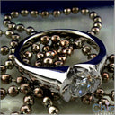 Solitaire 1 Ct Round Half Bezel Cubic Zirconia Cz Ring