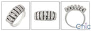 Estate Rows of Pave Cubic Zirconia Cz Ring