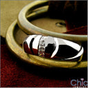 Mens .15 Princess in Channel Cubic Zirconia CZ Wedding Band