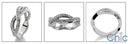 Infinity Symbol Wedding Band CZ .75 TCW Round Pave Set Shank Cubic Zirconia 14K W Gold Band
