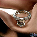 Eternity 1.5 Center Round Eternity Shank Cubic Zirconia Cz Ring