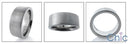 Plain Wedding 8mm Titanium Cubic Zirconia CZ Band 