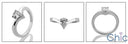 Solitaire .75 Pear Center Engagement Cubic Zirconia Cz Ring