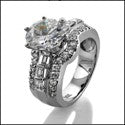 Anniversary Round 2 Ct Pave Ct Channel Cubic Zirconia Cz Ring