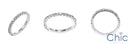 Wedding .75 TCW Round Pave Prong Setting Cubic Zirconia CZ Band 