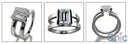 Engagement 1.25 Ct Emerald Channel Cubic Zirconia Cz Ring