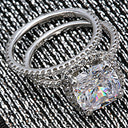 Matching Set Cushion 3 Ct Halo Ct Dainty Cubic Zirconia Cz Ring