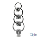 Cubic Zirconia Cz 1.55 Ct Round in Circles Pendant