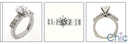 Engagement European Shank 0.75 Round Center Channel Cubic Zirconia Cz Ring