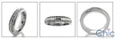 Wedding .75 Round Stpnme in 2 Rows Pave Cubic Zirconia CZ Band 