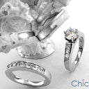 Matching Set Round 1 Ct Center Princess Cubic Zirconia Cz Ring