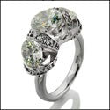 Fine Jewelry Round Stone Channel Pave 3.75 TCW Cubic Zirconia Cz Ring
