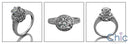 Estate Round 0.70 Ct Pave Halo Cubic Zirconia Cz Ring