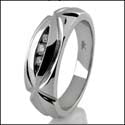 Mens 0.15 TCW Round in Channel Cubic Zirconia CZ Wedding Band