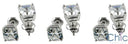 1.5 TCW Asscher Screw Back Cubic Zirconia CZ Earrings
