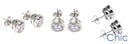 4 Ct Round Bezel Cubic Zirconia CZ Earrings