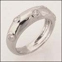 Wedding 0.15 TCW Tiffany Style Round Bezels Cubic Zirconia CZ Band 