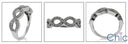 Wedding Eternity Symbol Pave .50 TCW Cubic Zirconia 14K White Gold Band