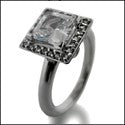 Engagement Princess 1.25 Center Halo No Cubic Zirconia Cz Ring