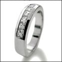 Wedding .60 Channel Princess Cubic Zirconia CZ Band 