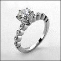 Engagement Dainty 1 Ct Round Center Cubic Zirconia Cz Ring