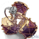 Estate Round 0.70 Ct Pave Halo Cubic Zirconia Cz Ring