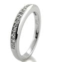 Wedding .50 TCW Round Pave Set Shank Cubic Zirconia CZ Band 