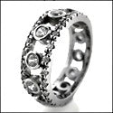 Eternity 1.25 Ct Round in Bezel Pave Cubic Zirconia Cz Ring