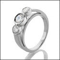 3 Stone 7264W Cubic Zirconia Cz Ring