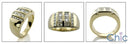 Mens 1.75 TCW Princess Channel Set Cubic Zirconia CZ Wedding Band