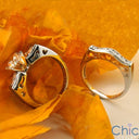Matching Set 1 Ct Round Center Channel Cubic Zirconia Cz Ring