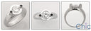 Estate Round 1 Ct Bezel Small Sapphires Cubic Zirconia Cz Ring