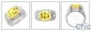 Estate Canary 5 Ct Oval Pave Cubic Zirconia Cz Ring