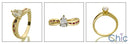 Engagement .75 Pear Center in Yellow Gold Cubic Zirconia Cz Ring