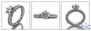 Engagement 1 Ct Round Center Stone Eternity Style Cubic Zirconia Cz Ring