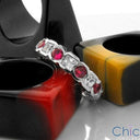 Eternity Round Princess Half Bezel 2 Cubic Zirconia Cz Ring