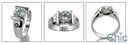1.5 Round Cubic Zirconia Channel Engagement Cz Ring 14k White Gold