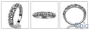 Wedding .10 TCW Round Cubic Zirconia CZ Band 