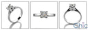 Solitaire .40 Ct Princess Single Stone Cubic Zirconia Cz Ring