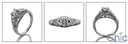 Estate 0.60 Ct Round Center Cubic Zirconia Cz Ring