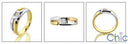 Mens 0.25 Princess Bezel Two Tone Single Stone Cubic Zirconia CZ Wedding Band
