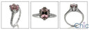 Engagement Pink Oval 1.5 Ct Cubic Zirconia Cz Ring