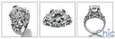 Solitaire 3 Ct Round Filigree Cubic Zirconia Cz Ring