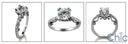 Engagement Round 1Ct Center Scroll Detail Pave Cubic Zirconia Cz Ring