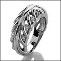 Wedding .25 Tcw Round Stone in Pave Cubic Zirconia CZ Band 